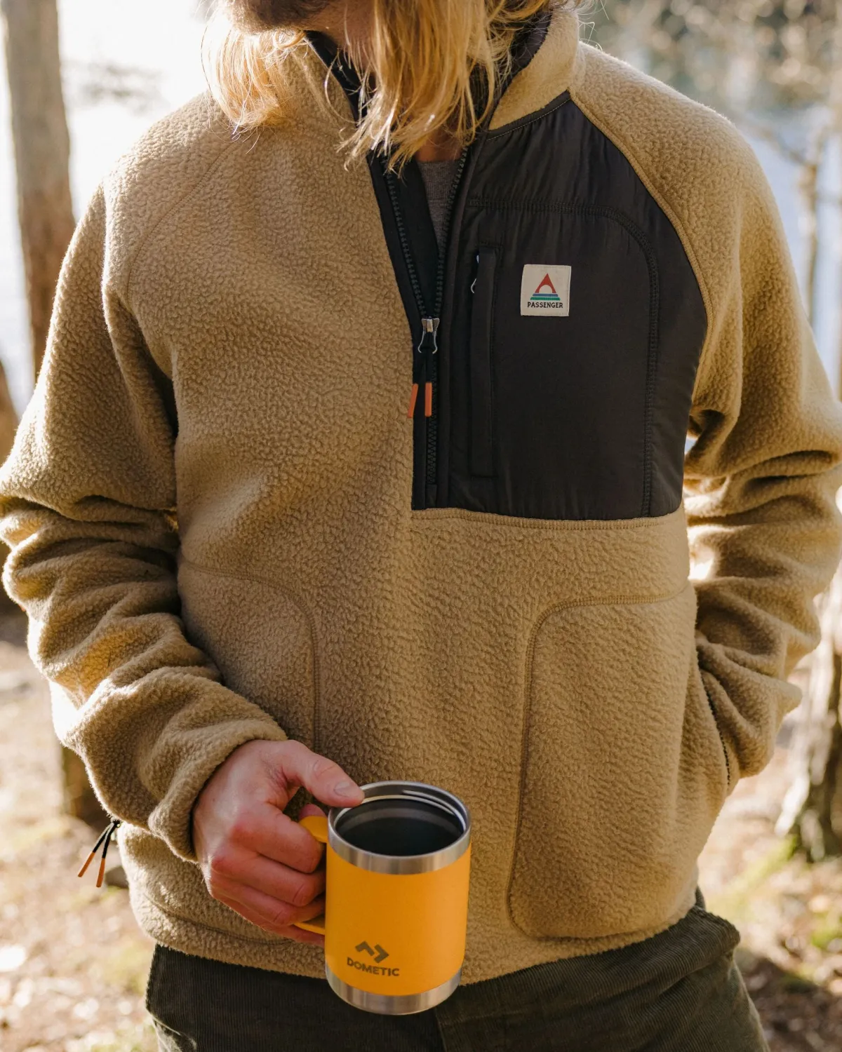 Fleece|Fleece|Passenger Offgrid 2.0 Half Zip Recycled Sherpa Fleece - Biscuit