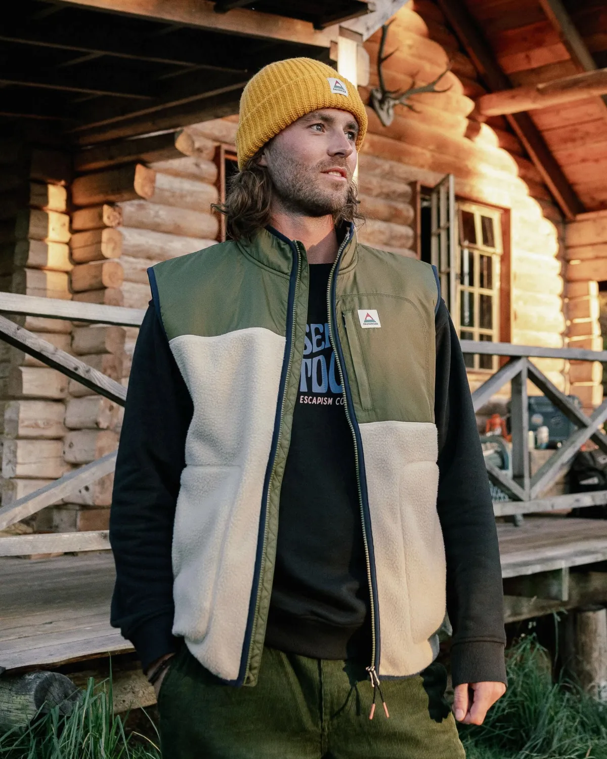 Fleece|Fleece|Passenger Offgrid Recycled Sherpa Fleece Vest - Oatmeal/Khaki Oatmeal/Khaki