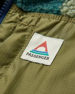 Fleece|Fleece|Passenger Offroad Recycled Sherpa Half Zip Fleece - Alpine Camo Khaki Green AlpineCamoKhakiGreen