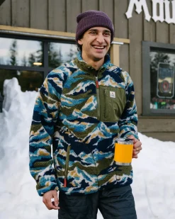 Fleece|Fleece|Passenger Offroad Recycled Sherpa Half Zip Fleece - Mount Scenic Khaki Green MountScenicKhakiGreen