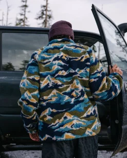 Fleece|Fleece|Passenger Offroad Recycled Sherpa Half Zip Fleece - Mount Scenic Khaki Green MountScenicKhakiGreen