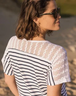Dresses|T-Shirts & Tank Tops|Passenger Olive Oversized Recycled Cotton T-Shirt Dress - Navy Stripe NavyStripe