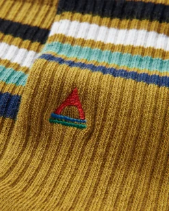 Surf Accessories|Surf Accessories|Passenger Organic Midweight Crew Socks - Mustard Yellow MustardYellow