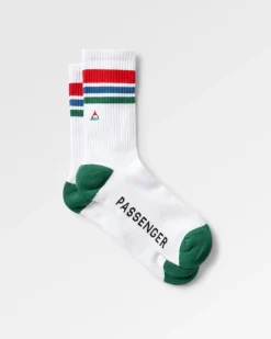 Socks|Passenger Organic Midweight Crew Socks - White