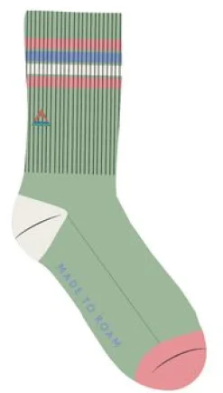 Surf Accessories|Socks|Passenger Organic Mid-weight Crew Socks - Green Fig GreenFig