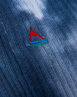 Surf Accessories|Surf Accessories|Passenger Organic Midweight Crew Socks - Tie Dye Deep Navy TieDyeDeepNavy