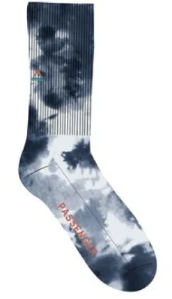 Surf Accessories|Surf Accessories|Passenger Organic Midweight Crew Socks - Tie Dye Deep Navy TieDyeDeepNavy