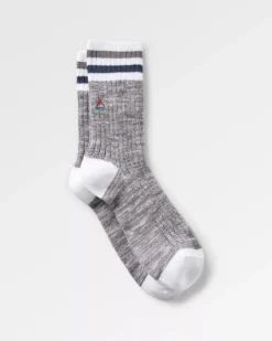 Socks|Passenger Organic Mid-weight Rib Socks - Gray Marl GrayMarl