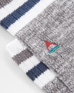 Socks|Passenger Organic Mid-weight Rib Socks - Gray Marl GrayMarl