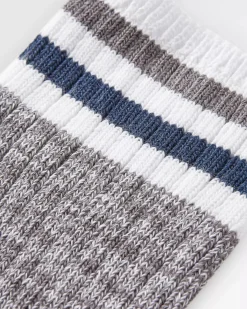 Socks|Passenger Organic Mid-weight Rib Socks - Gray Marl GrayMarl