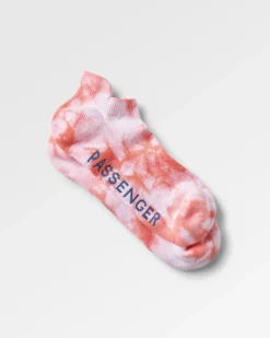 Socks|Passenger Organic Trainer Socks - Tie Dye Shell Pink TieDyeShellPink