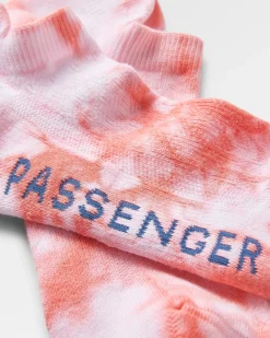 Socks|Passenger Organic Trainer Socks - Tie Dye Shell Pink TieDyeShellPink