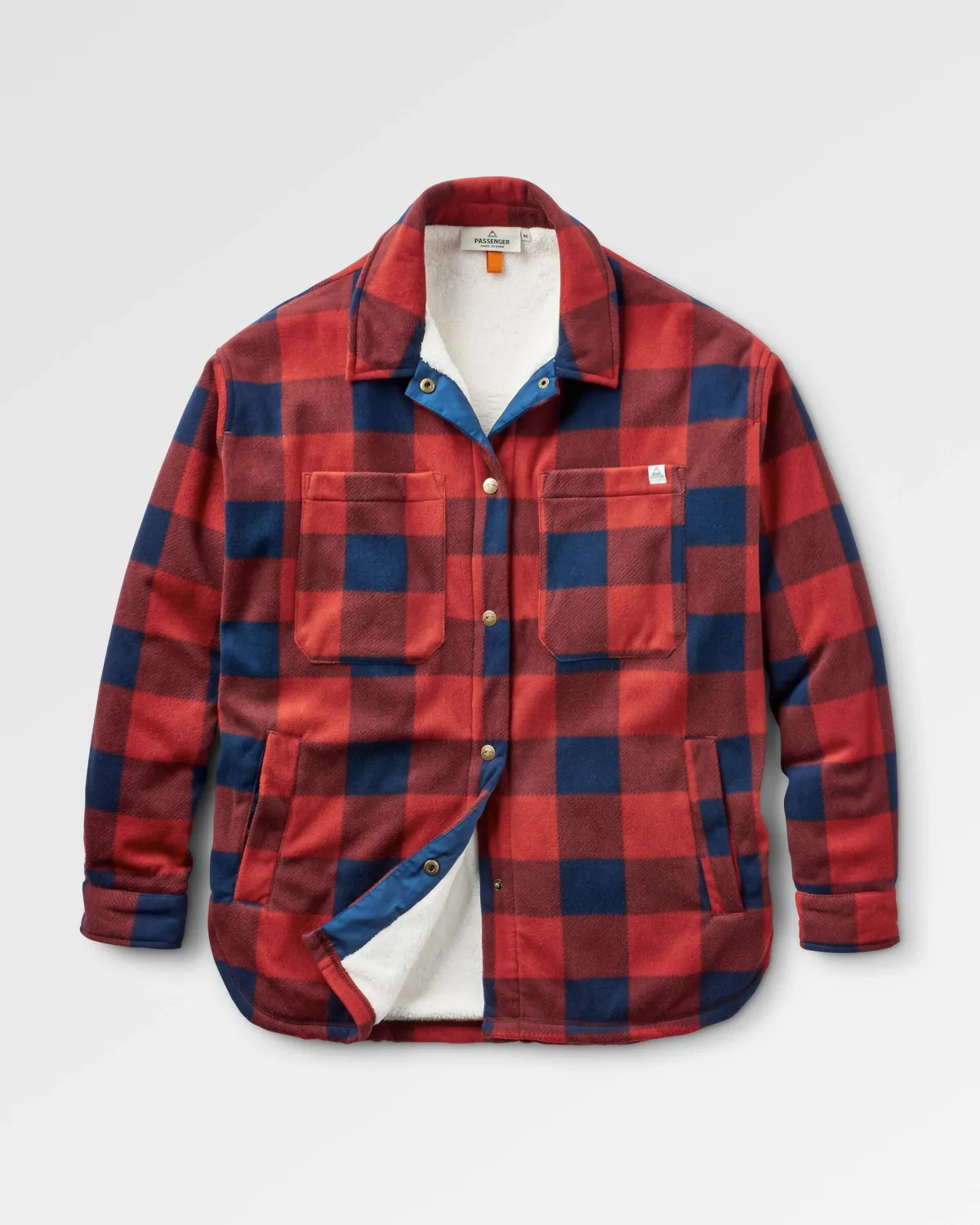 Fleece|Fleece|Passenger Orion Recycled Polar Fleece Long Sleeve Shirt - Red Ochre Buffalo RedOchreBuffalo