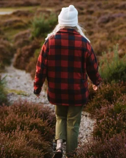 Fleece|Fleece|Passenger Orion Recycled Polar Fleece Long Sleeve Shirt - Red Ochre Buffalo RedOchreBuffalo