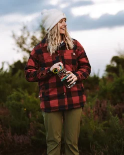 Fleece|Fleece|Passenger Orion Recycled Polar Fleece Long Sleeve Shirt - Red Ochre Buffalo RedOchreBuffalo