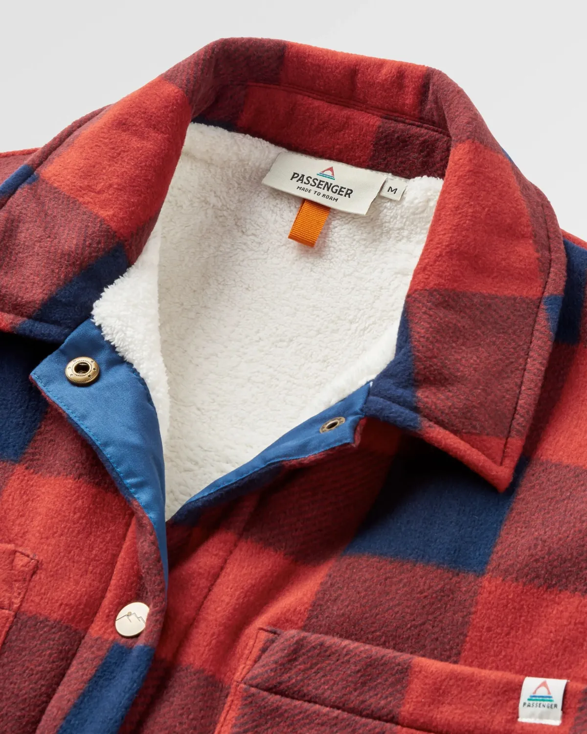 Fleece|Fleece|Passenger Orion Recycled Polar Fleece Long Sleeve Shirt - Red Ochre Buffalo RedOchreBuffalo