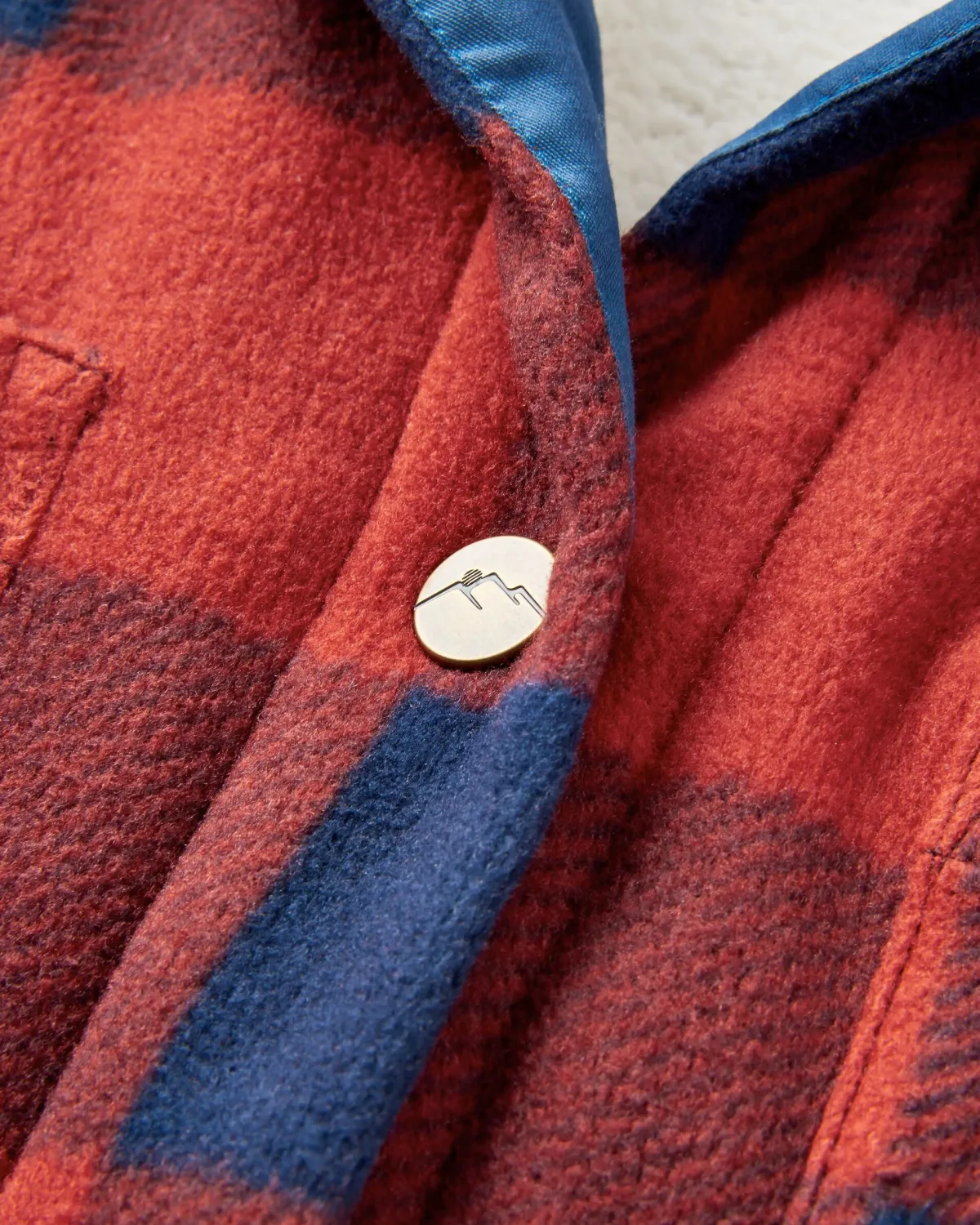 Fleece|Fleece|Passenger Orion Recycled Polar Fleece Long Sleeve Shirt - Red Ochre Buffalo RedOchreBuffalo