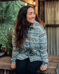 Fleece|Fleece|Passenger Orion Recycled Polar Fleece Long Sleeve Shirt - Mountain Geo Arctic MountainGeoArctic