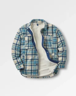 Overshirts|Fleece|Passenger Orion Recycled Polar Fleece Long Sleeve Shirt - Oatmeal/Arctic Check Oatmeal/ArcticCheck