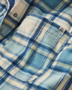 Overshirts|Fleece|Passenger Orion Recycled Polar Fleece Long Sleeve Shirt - Oatmeal/Arctic Check Oatmeal/ArcticCheck