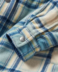 Overshirts|Fleece|Passenger Orion Recycled Polar Fleece Long Sleeve Shirt - Oatmeal/Arctic Check Oatmeal/ArcticCheck