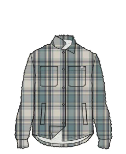 Overshirts|Fleece|Passenger Orion Recycled Polar Fleece Long Sleeve Shirt - Oatmeal/Arctic Check Oatmeal/ArcticCheck