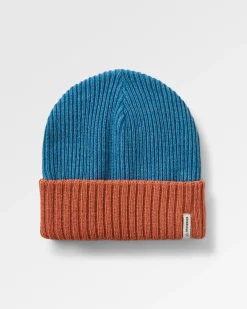Beanies|Beanies|Passenger Outlook Recycled Beanie - Baked Clay/Blue Steel BakedClay/BlueSteel