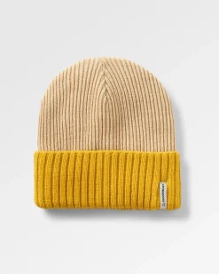 Beanies|Beanies|Passenger Outlook Recycled Beanie - Mustard Yellow/Steel Gray MustardYellow/SteelGray