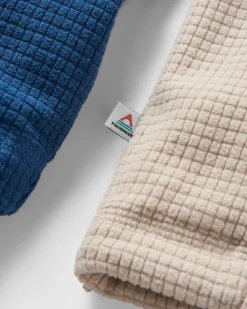Fleece|Fleece|Passenger Overlook Recycled Grid Polar Fleece - Dark Denim/Pebble Grey DarkDenim/PebbleGrey