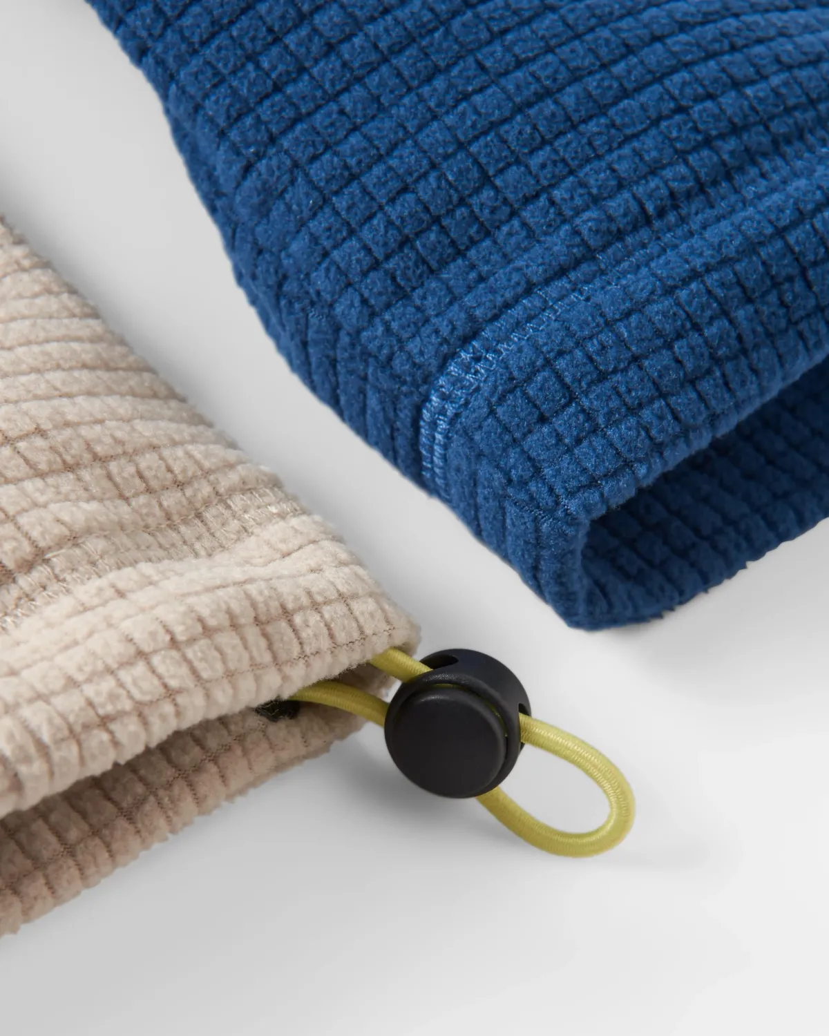 Fleece|Fleece|Passenger Overlook Recycled Grid Polar Fleece - Dark Denim/Pebble Grey DarkDenim/PebbleGrey