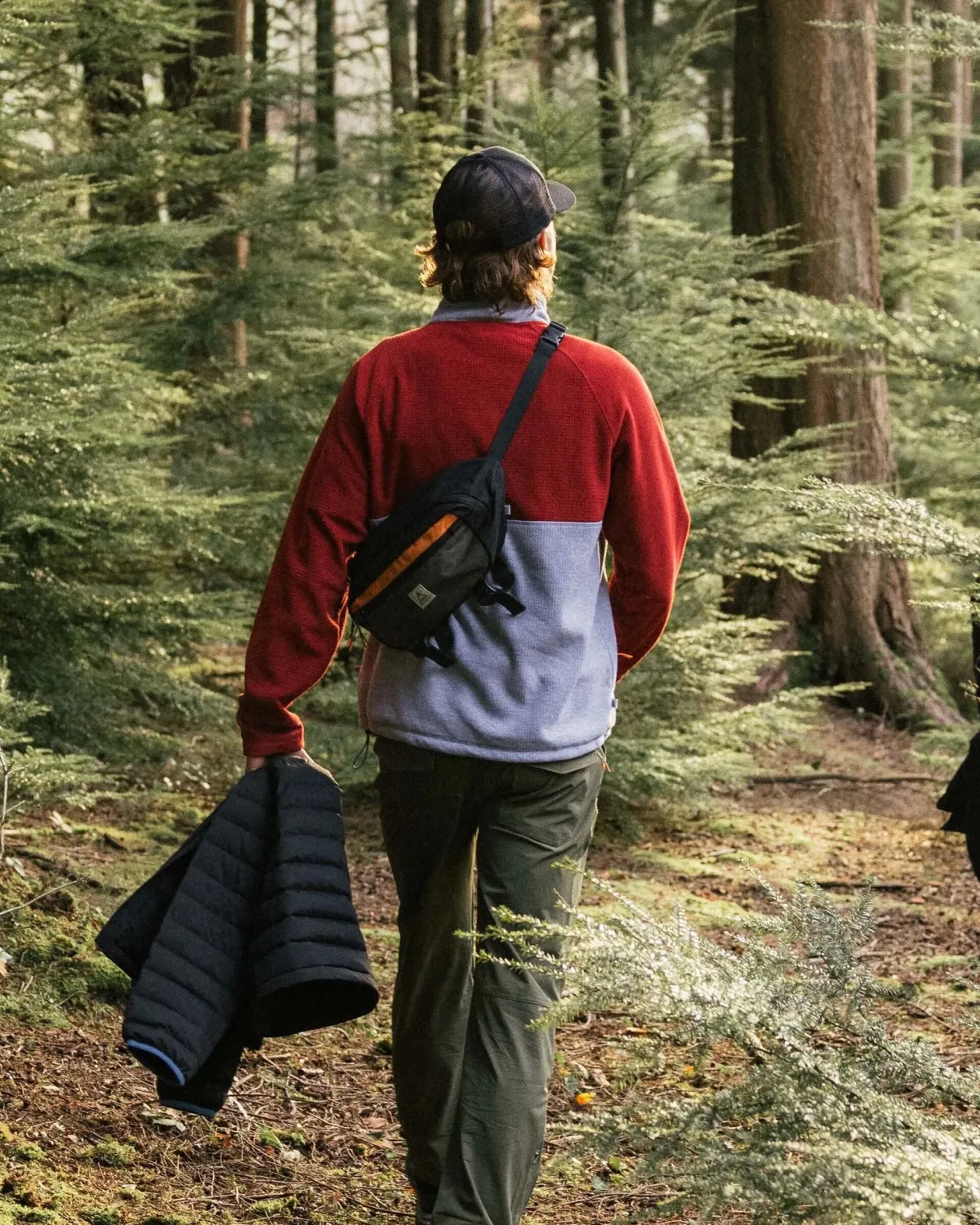 Tops|Fleece|Passenger Overlook Recycled Grid Polar Fleece - Red Ochre/Grey Marl RedOchre/GreyMarl