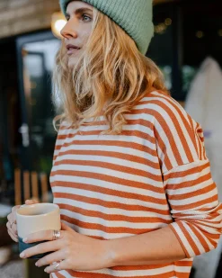 Tops & T-Shirts|Passenger Panorama Striped Long Sleeve T-Shirt - Glazed Ginger GlazedGinger