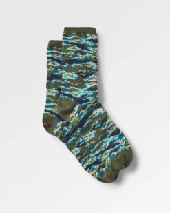 Socks|Passenger Peak Organic Midweight Crew Socks - Khaki Green KhakiGreen