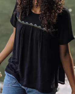 Tops & T-Shirts|Tank Tops|Passenger Petal Top - Black