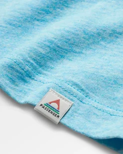 T-Shirts & Tank Tops|Passenger Poinsettia Organic Cotton T-Shirt - Soft Blue Pool Marl SoftBluePoolMarl