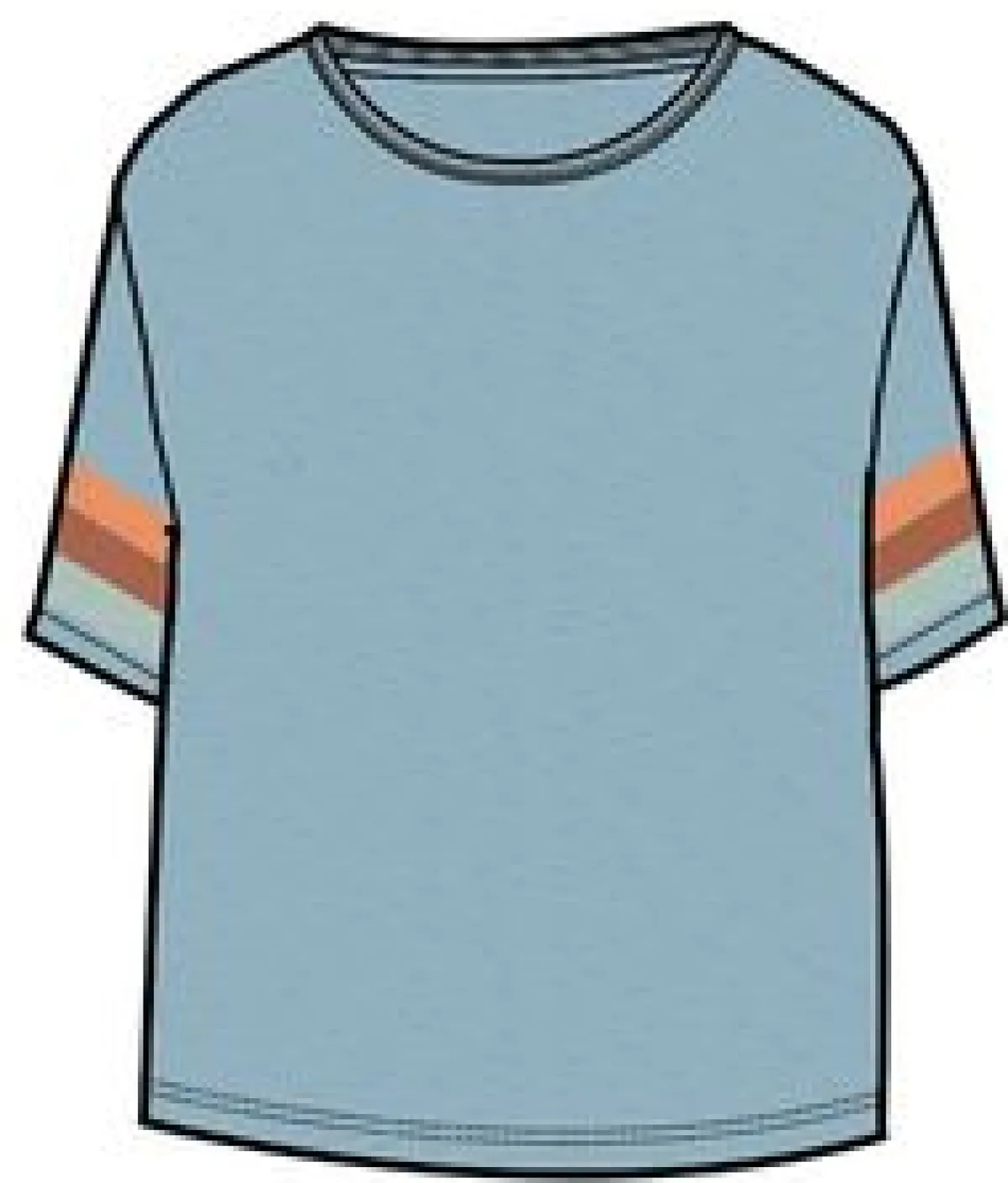 T-Shirts & Tank Tops|Passenger Poinsettia Organic Cotton T-Shirt - Soft Blue Pool Marl SoftBluePoolMarl