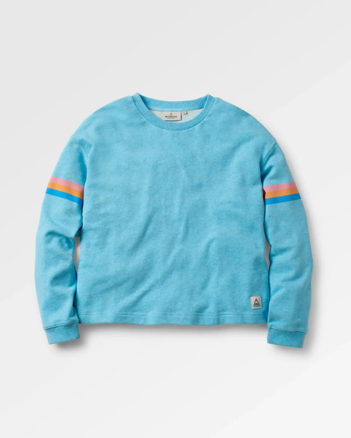 Sweatshirts|Hoodies & Sweatshirts|Passenger Poinsettia Organic Cotton Sweatshirt - Soft Blue Pool Marl SoftBluePoolMarl