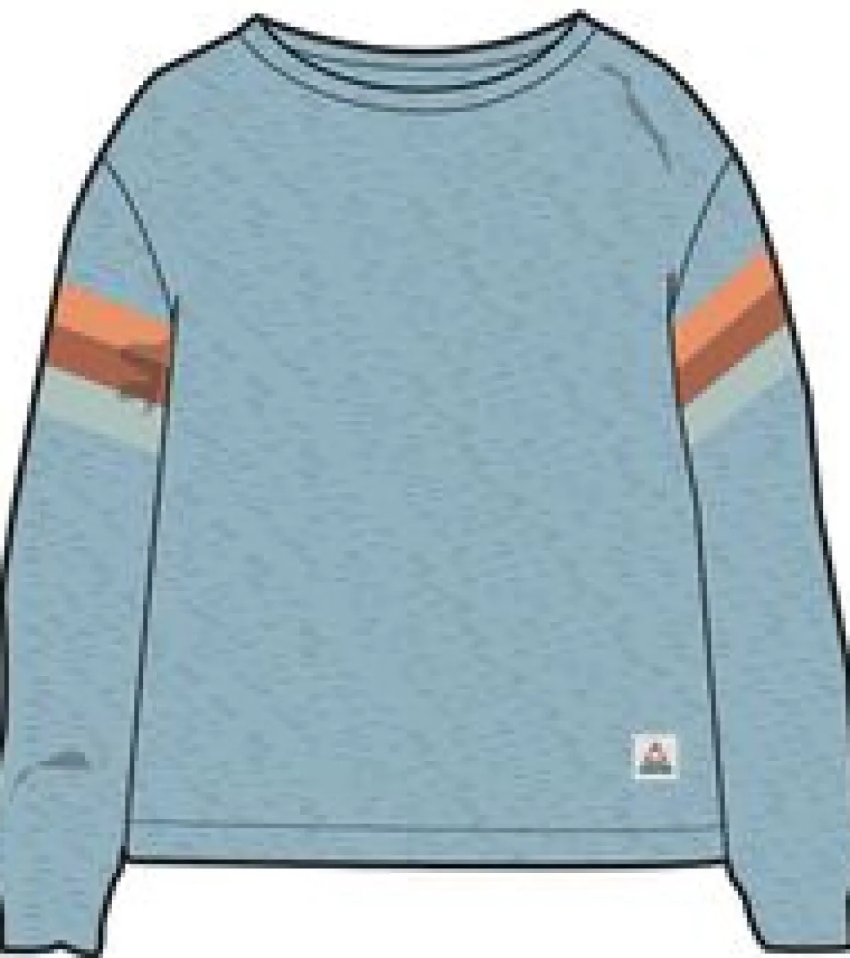 Sweatshirts|Hoodies & Sweatshirts|Passenger Poinsettia Organic Cotton Sweatshirt - Soft Blue Pool Marl SoftBluePoolMarl