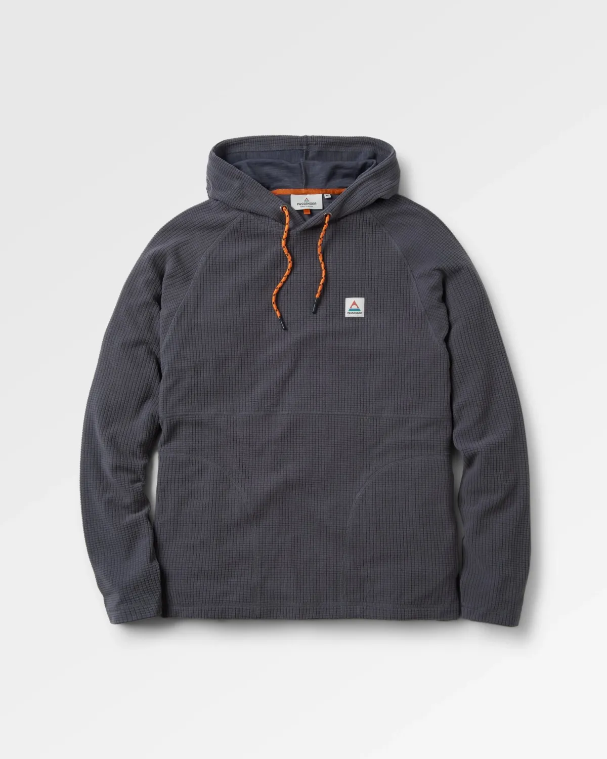 Fleece|Fleece|Passenger Point Recycled Grid Polar Fleece Hoodie - Charcoal