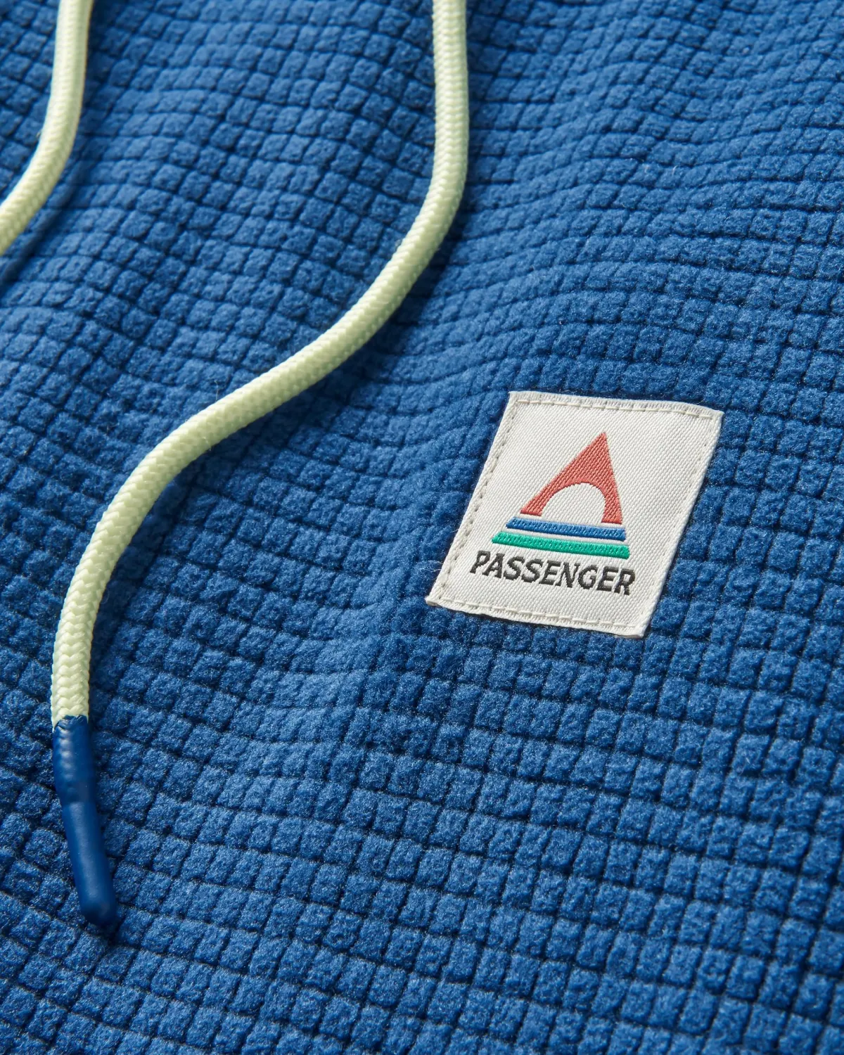 Fleece|Fleece|Passenger Point Recycled Grid Polar Fleece Hoodie - Dark Denim DarkDenim