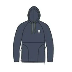 Fleece|Fleece|Passenger Point Recycled Grid Polar Fleece Hoodie - Dark Denim DarkDenim