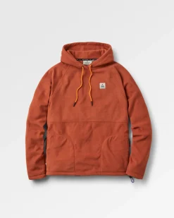 Tops|Hoodies|Passenger Point Recycled Grid Polar Fleece Hoodie - Baked Clay BakedClay