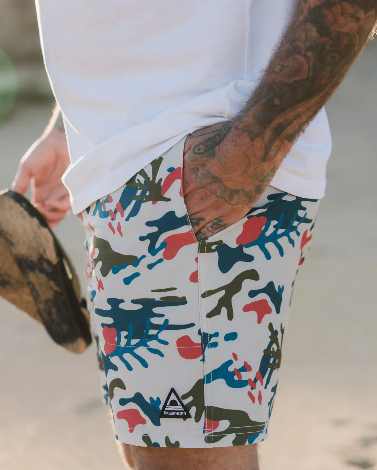 Bottoms|Shorts|Passenger Porto Recycled All Purpose Swim Short - Seaweed Camo Pebble Gray SeaweedCamoPebbleGray