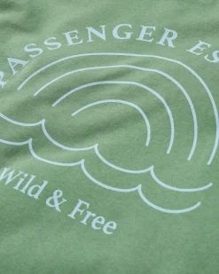 Sweatshirts|Hoodies & Sweatshirts|Passenger Rainbow Recycled Cotton Oversized Sweatshirt - Dark Ivy DarkIvy