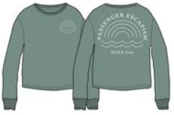 Sweatshirts|Hoodies & Sweatshirts|Passenger Rainbow Recycled Cotton Oversized Sweatshirt - Dark Ivy DarkIvy