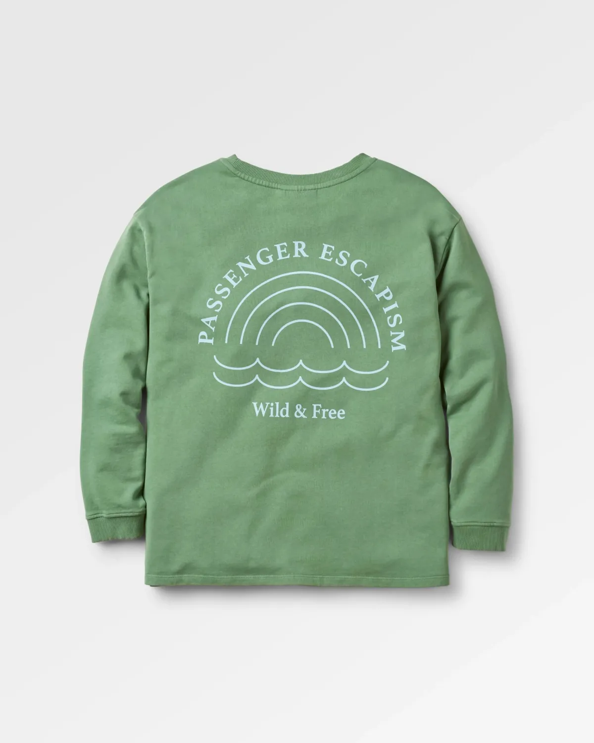 Sweatshirts|Hoodies & Sweatshirts|Passenger Rainbow Recycled Cotton Oversized Sweatshirt - Dark Ivy DarkIvy