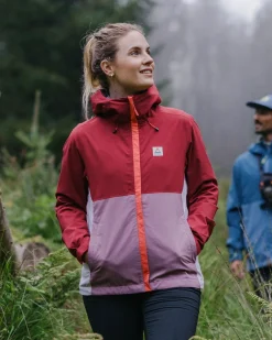 Outdoor Active|Jackets|Passenger Rainstorm Recycled Waterproof Jacket - Forest Berry/Berry ForestBerry/Berry