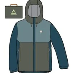 Outdoor Active|Jackets|Passenger Rainstorm Recycled Waterproof Jacket - Tidal Blue/Arctic/Dusty Olive TidalBlue/Arctic/DustyOlive