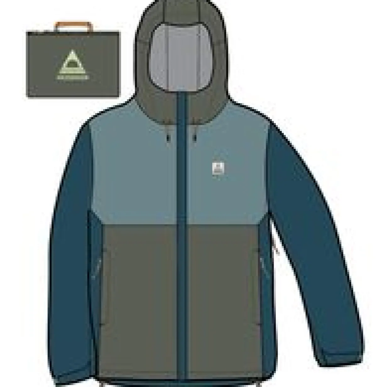 Outdoor Active|Jackets|Passenger Rainstorm Recycled Waterproof Jacket - Tidal Blue/Arctic/Dusty Olive TidalBlue/Arctic/DustyOlive