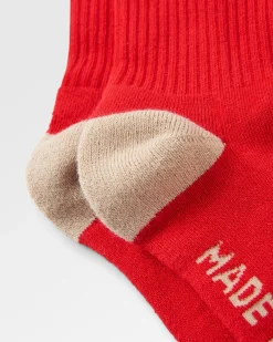 Socks|Passenger Rambler Organic Mid-weight Crew Socks - Red Ochre RedOchre
